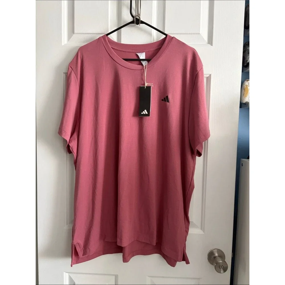 NEW Adidas Men’s Axis Tee Training Active Preloved Crimson Size 2XL